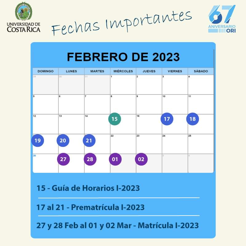 FECHAS IMPORTANTES EOEE